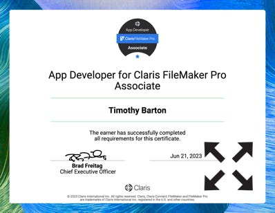 Filemaker Certificate